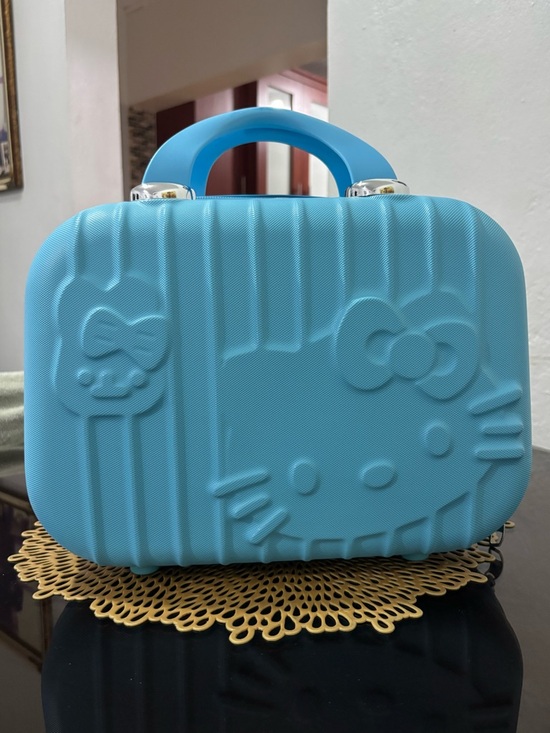 Unbranded Handbags - Blue Hello Kitty Hard Shell Travel or Cosmetic new